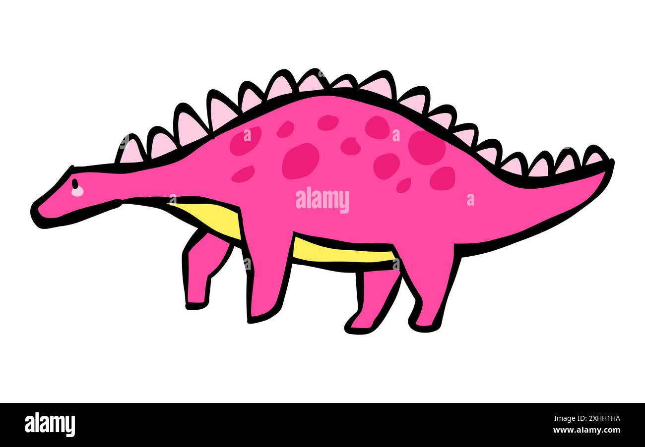 Cute stegosaurus vector illustration Stock Photo - Alamy