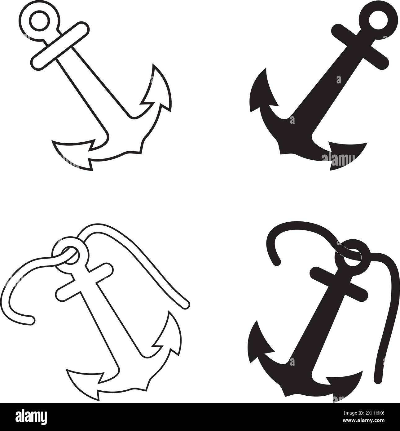Vintage anchor icon Stock Vector Images - Alamy