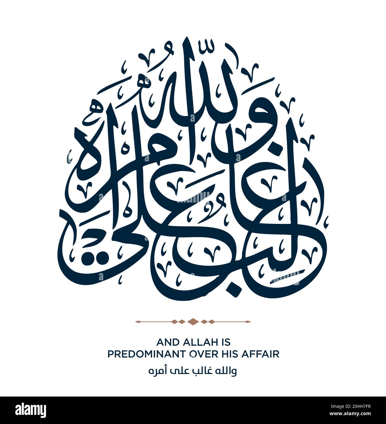 Verse from the Quran Translation AND ALLAH IS PREDOMINANT OVER HIS ...
