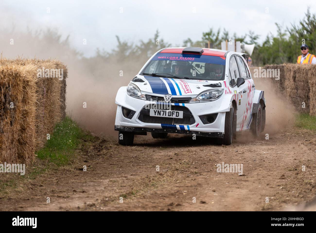 Proton Iriz R5 rally car on the rally stage at the Goodwood Festival of ...