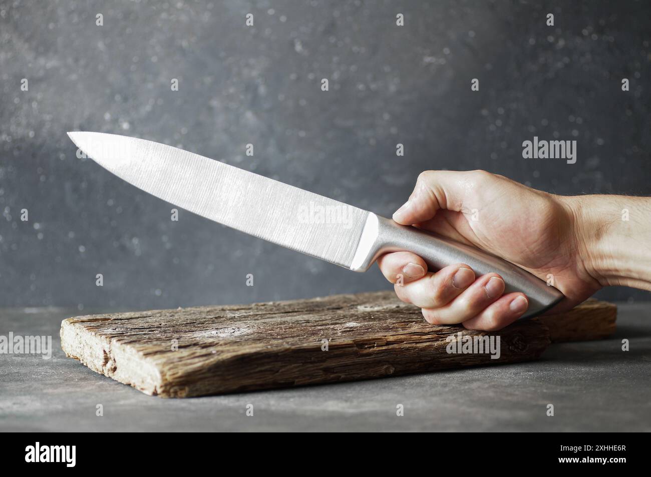 Closeup hand holding knife hi-res stock photography and images - Alamy