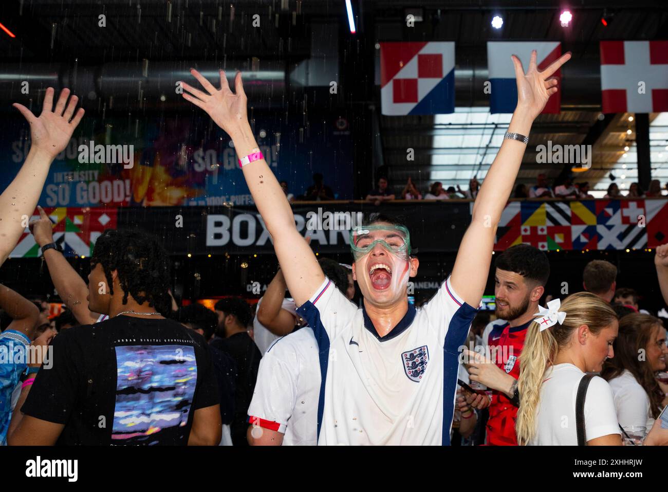 EDITORIAL USE ONLY England fans wear 'Cheer Goggles' by Specsavers ...