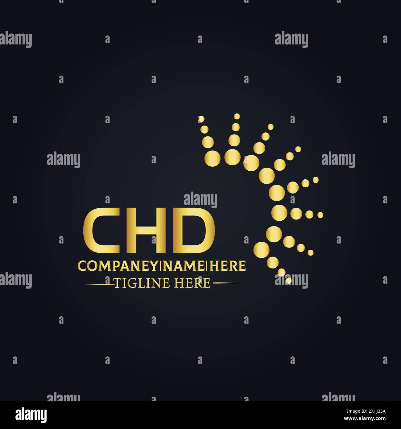 CHD logo. C H D design. White CHD letter. CHD, C H D letter logo design ...