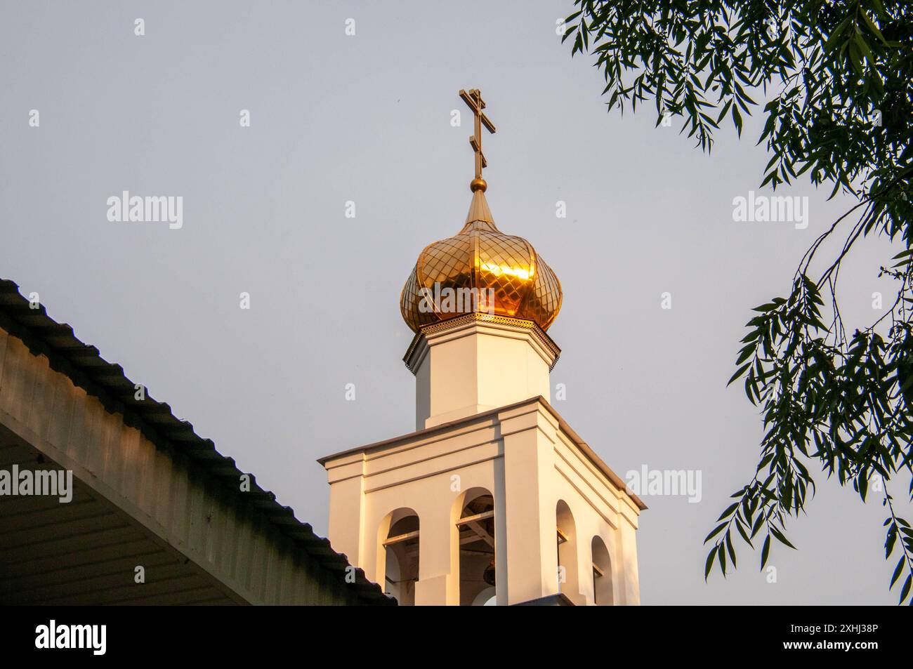 View of the city of Samara The Church of the Icon of the Mother of God ...