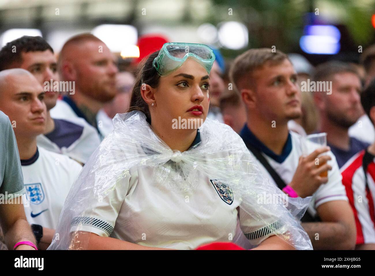 EDITORIAL USE ONLY England fans wear 'Cheer Goggles' by Specsavers ...