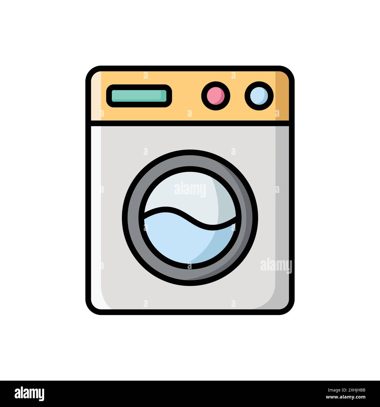 washing machine icon vector design template in white background Stock Vector