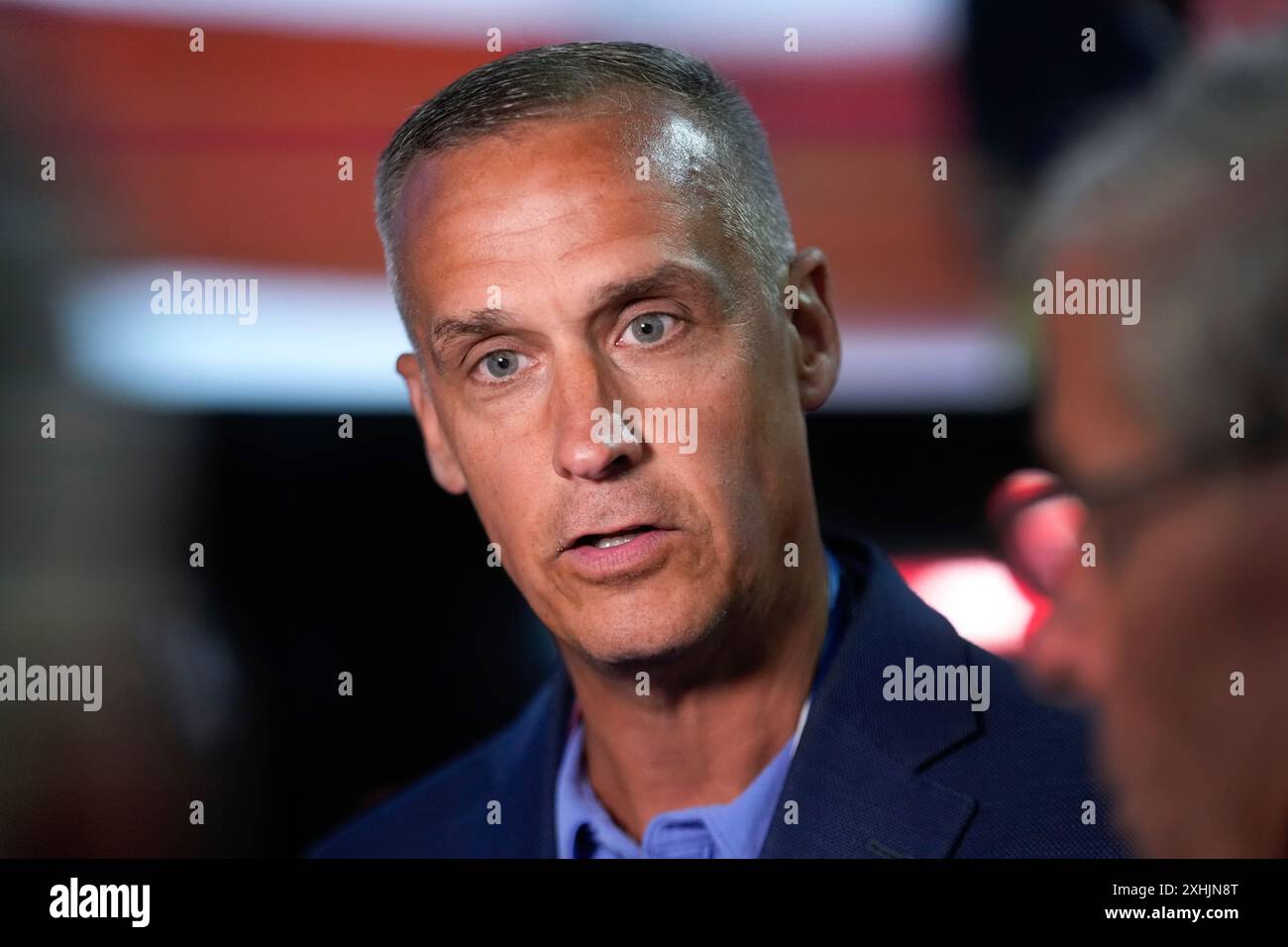 Corey Lewandowski is seen during a walkthrough at the 2024 Republican ...