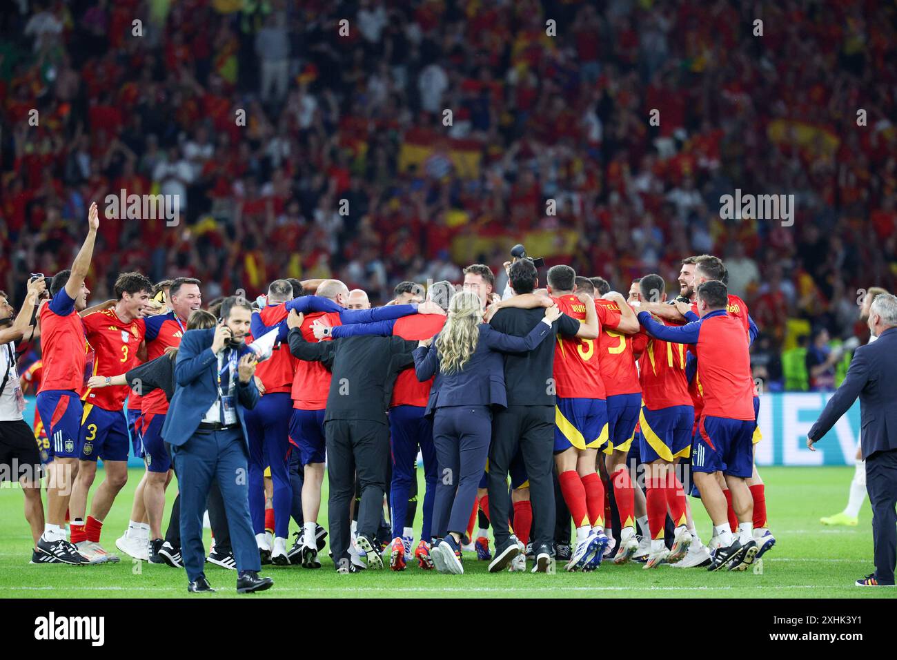 Berlin, Germany, 14, July, 2024. Spain National Team celebrates during the match between Spain vs England. Uefa Euro 2024 Germany. Final Match. Credit: Fabideciria/Alamy Live News Stock Photo