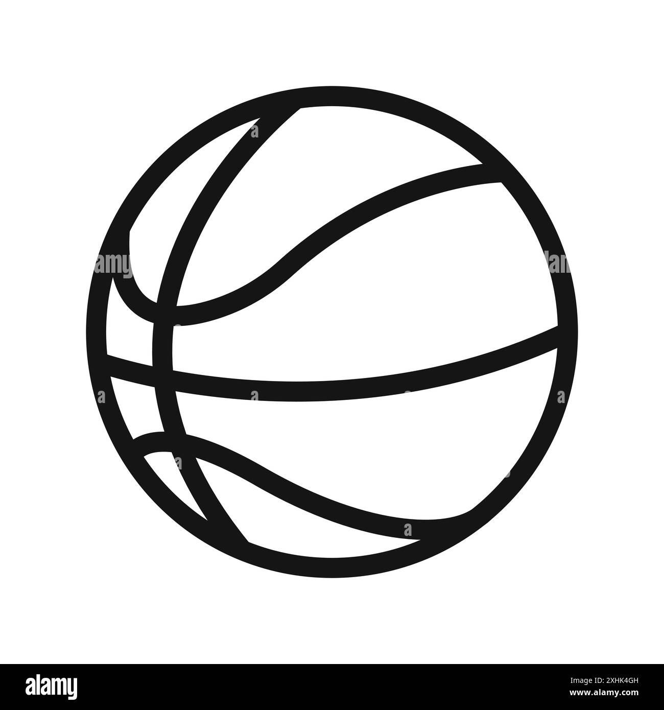 Basketball icon Black line art vector in black and white outline set ...