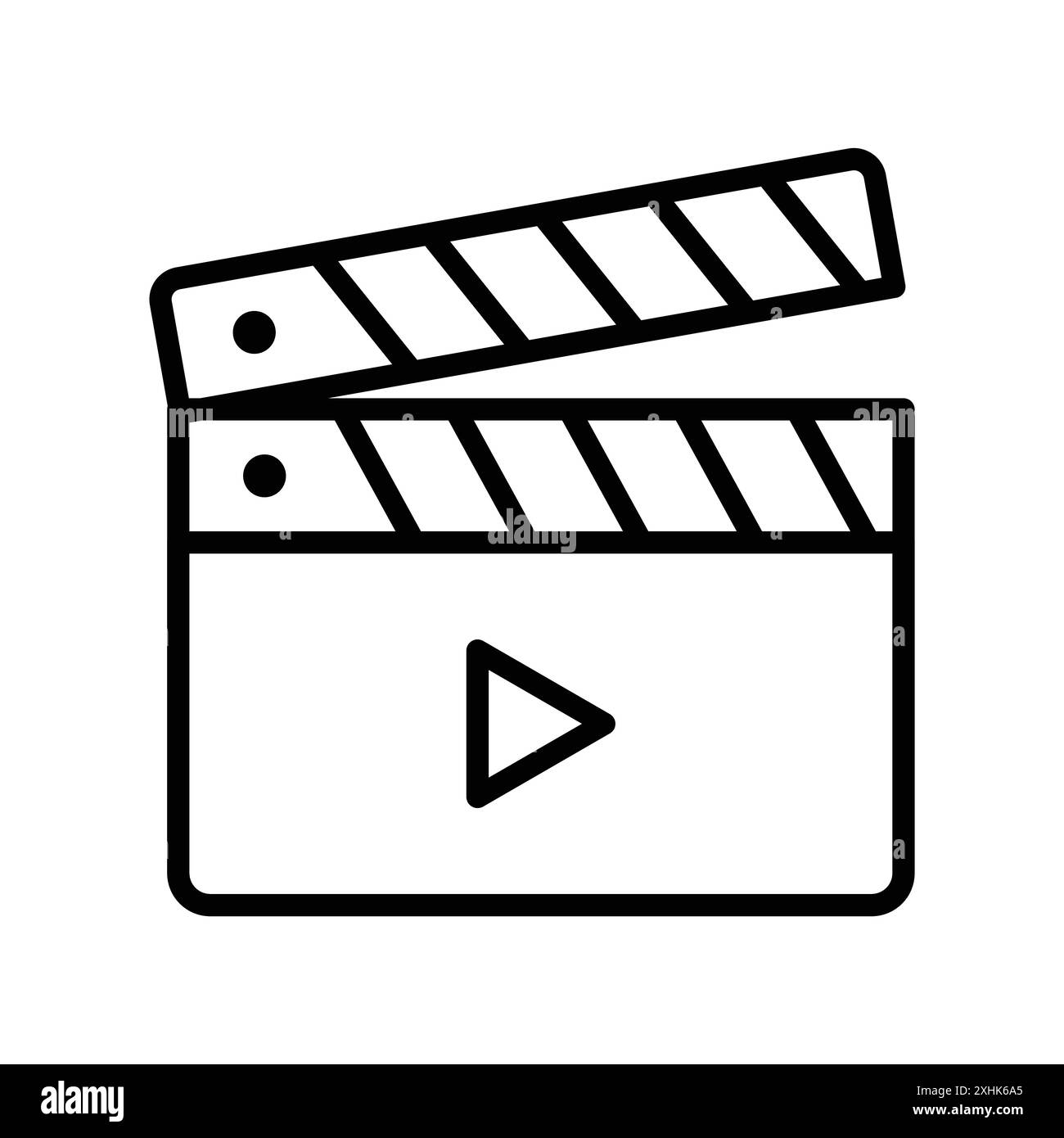 Film icon Black line art vector in black and white outline set ...