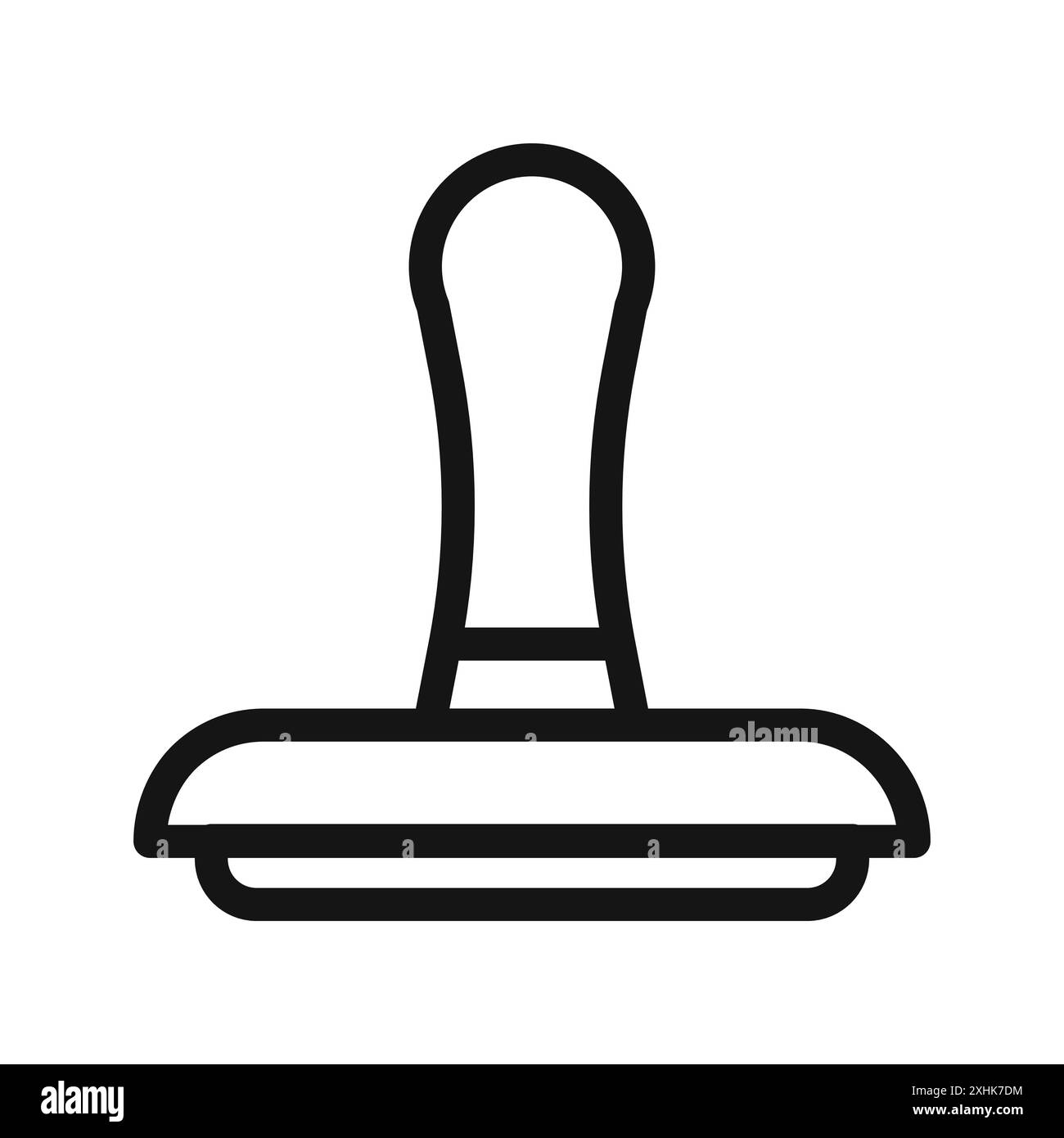 Stamp icon Black line art vector in black and white outline set ...