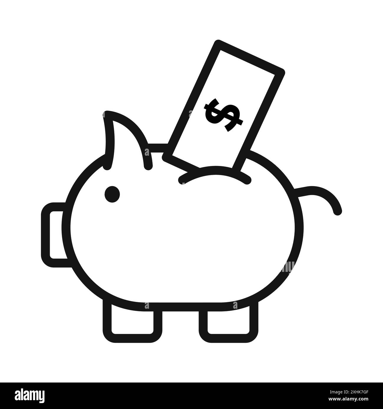 Piggy bank icon vector logo set collection or bundle pack group Stock ...