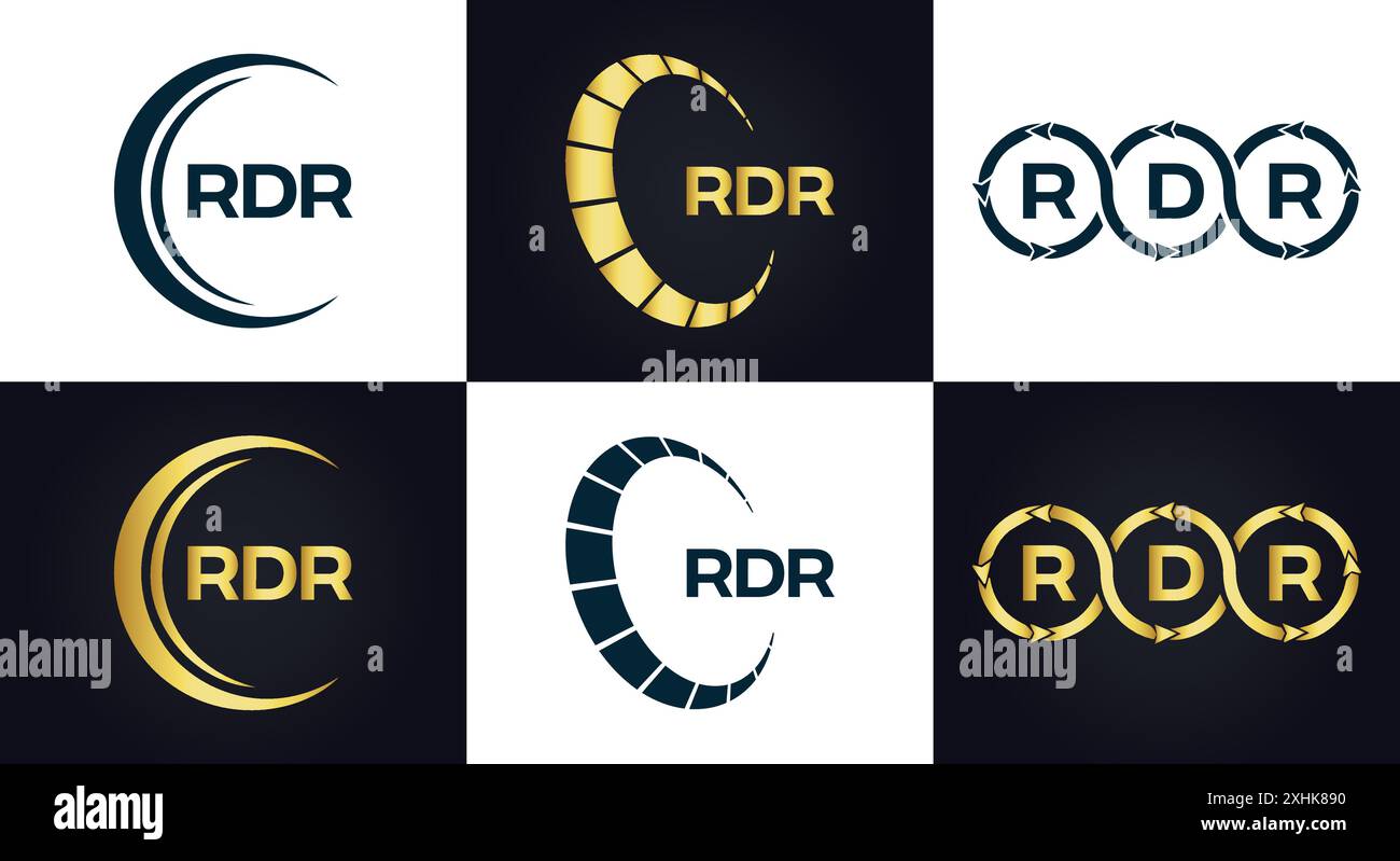 RDR logo. R D R design. White RDR letter. RDR, R D R letter logo design ...