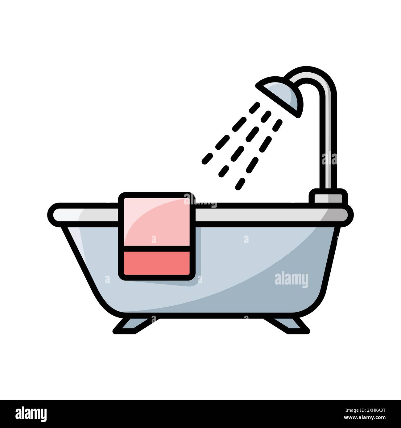 bathtub icon vector design template in white background Stock Vector ...