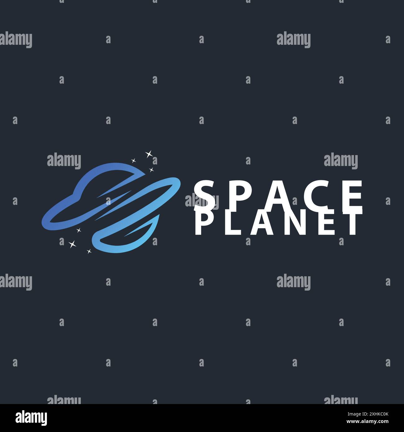 Space logo modern design planet template illustration simple circle inspiration model Stock Vector