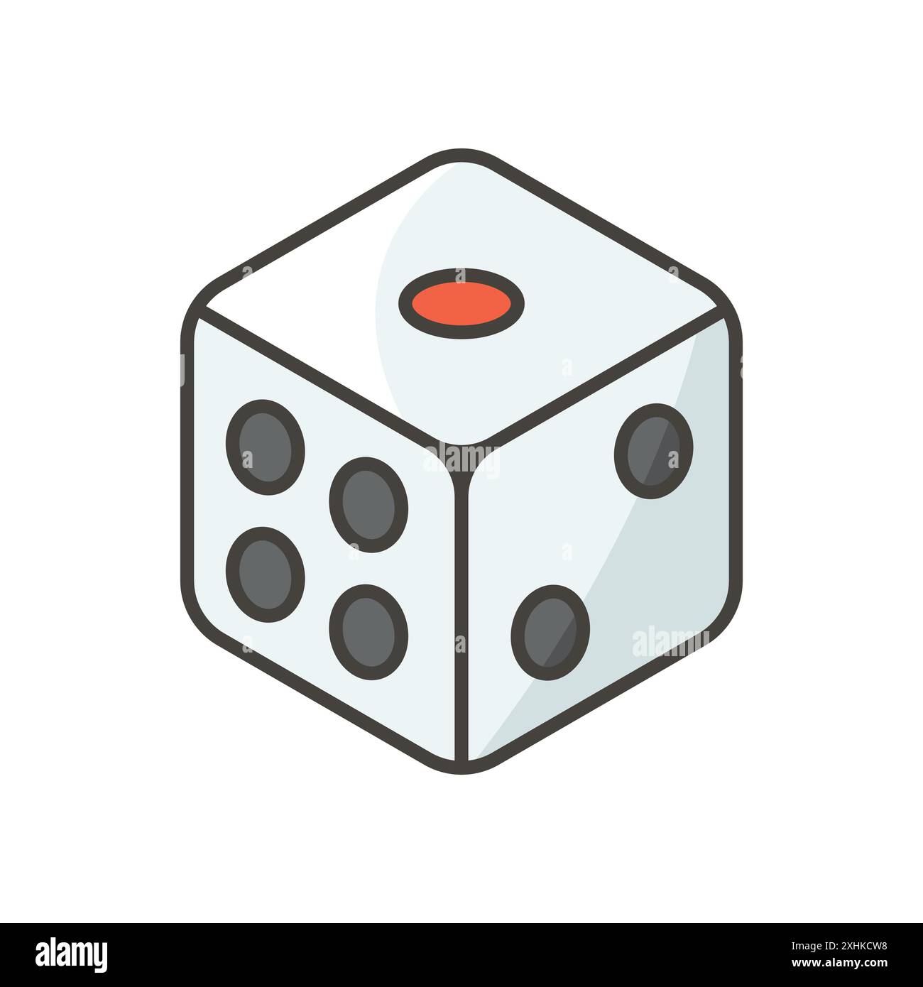 dice icon vector design template in white background Stock Vector