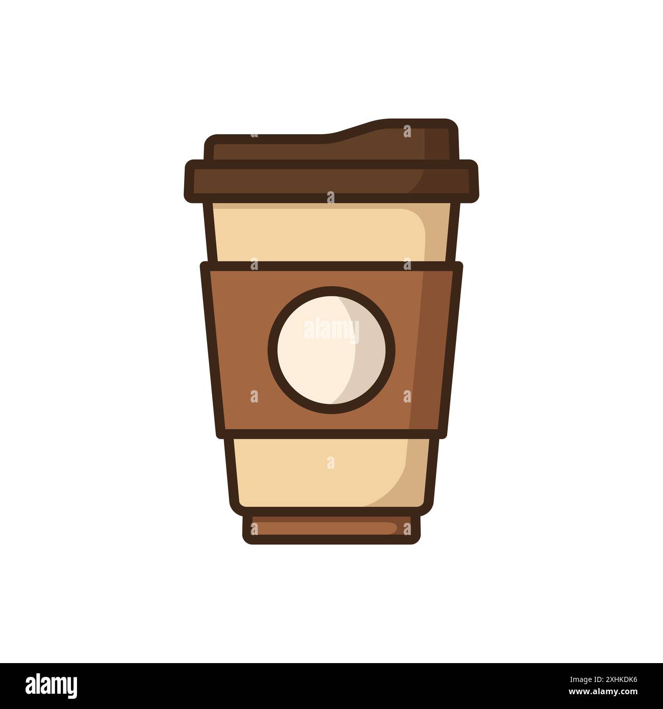 disposable paper coffee cup icon vector design template Stock Vector