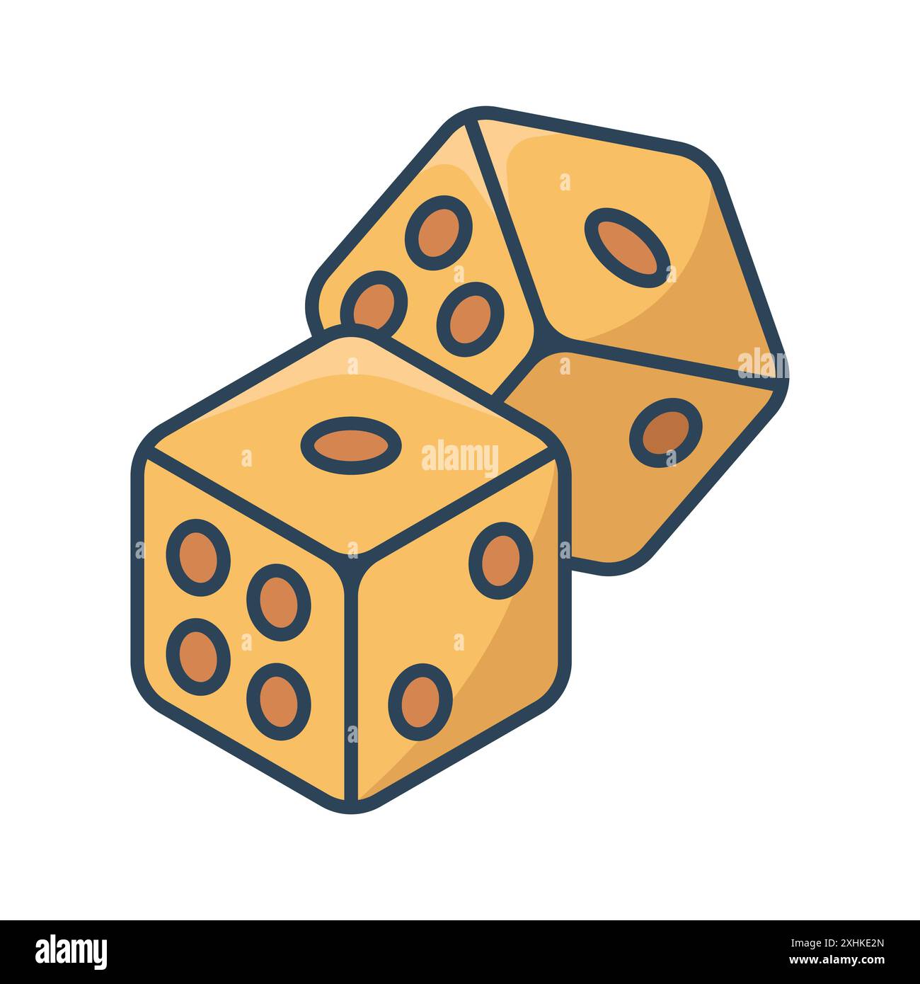 dice icon vector design template in white background Stock Vector