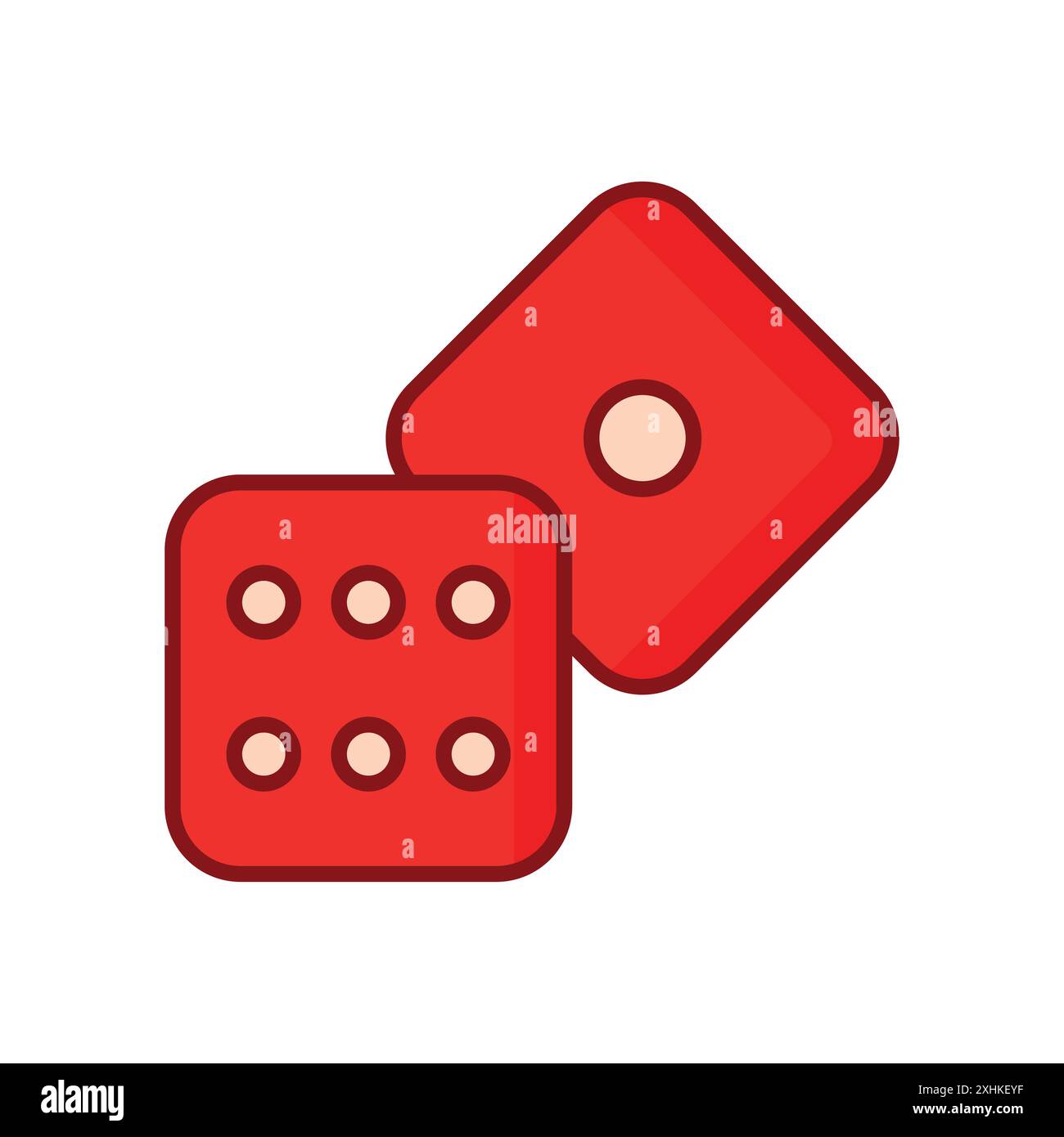 dice icon vector design template in white background Stock Vector