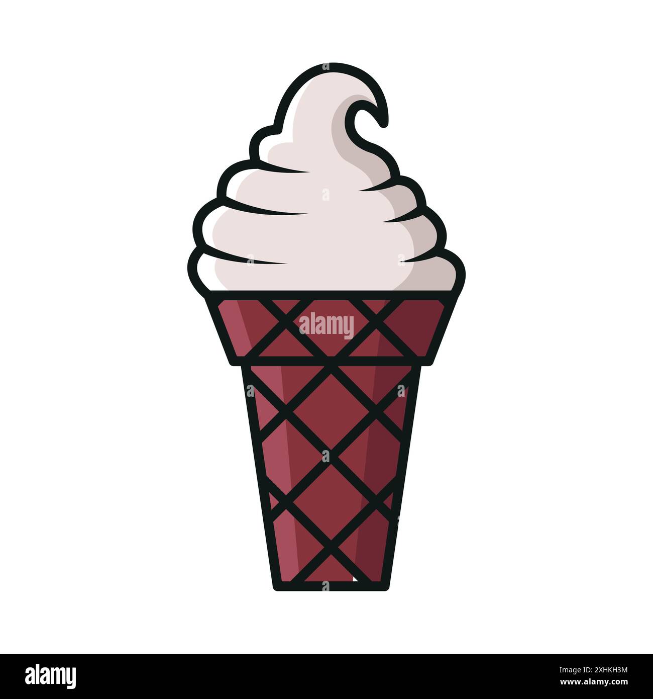 Vanilla ice cream dessert in glass Stock Vector Images - Alamy