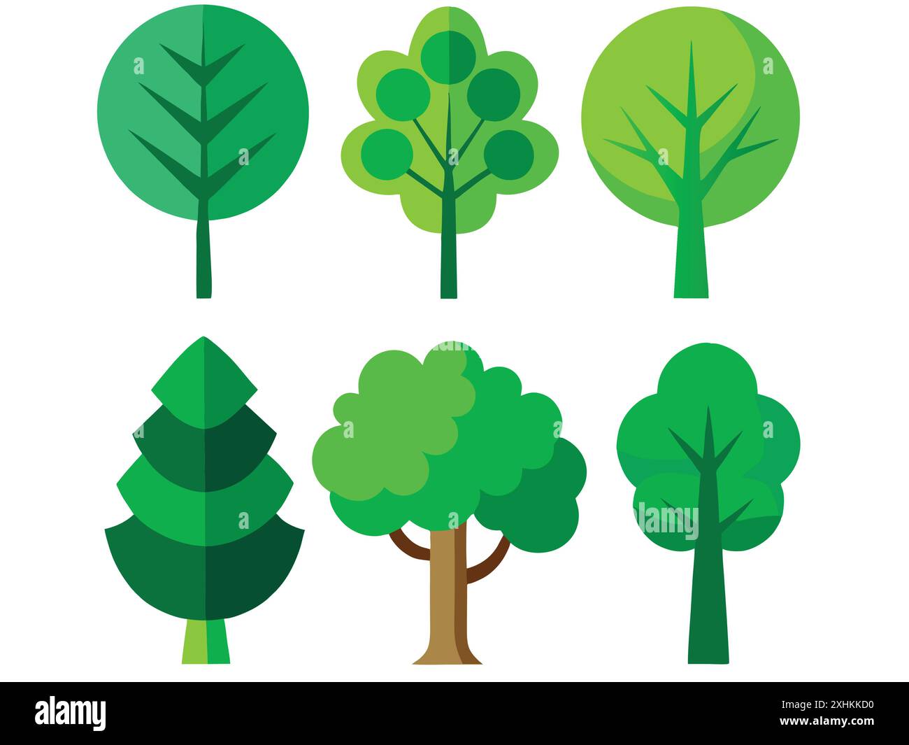 Different tree types Stock Vector Images - Alamy