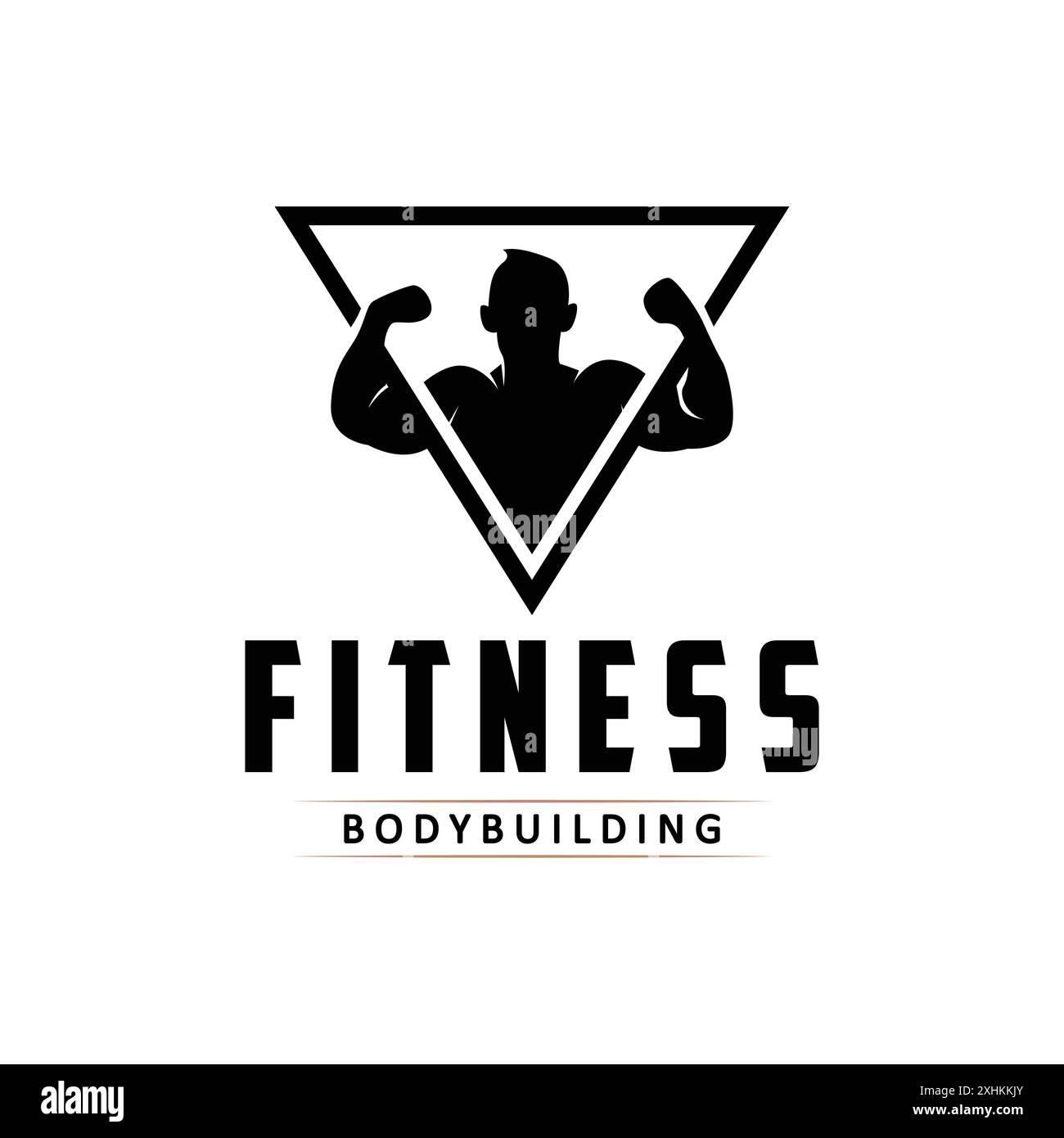 Gym logo design vintage retro human silhouette sport fitness