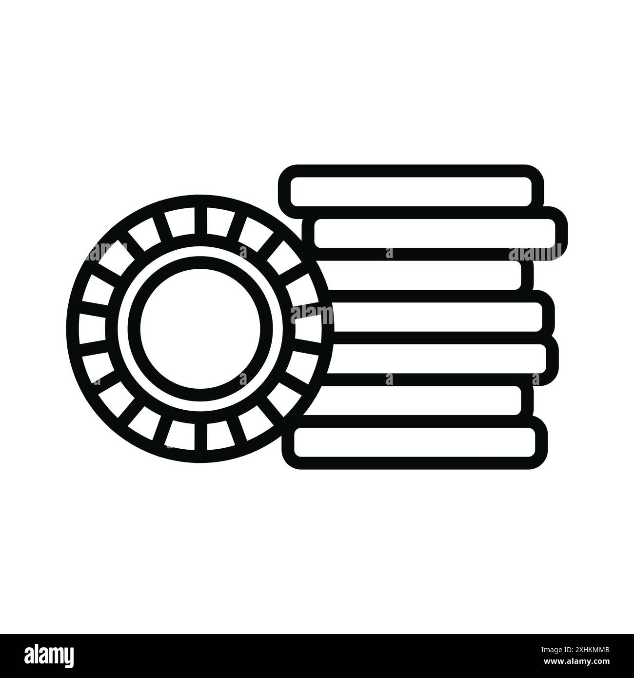 poker chip icon vector design template in white background Stock Vector