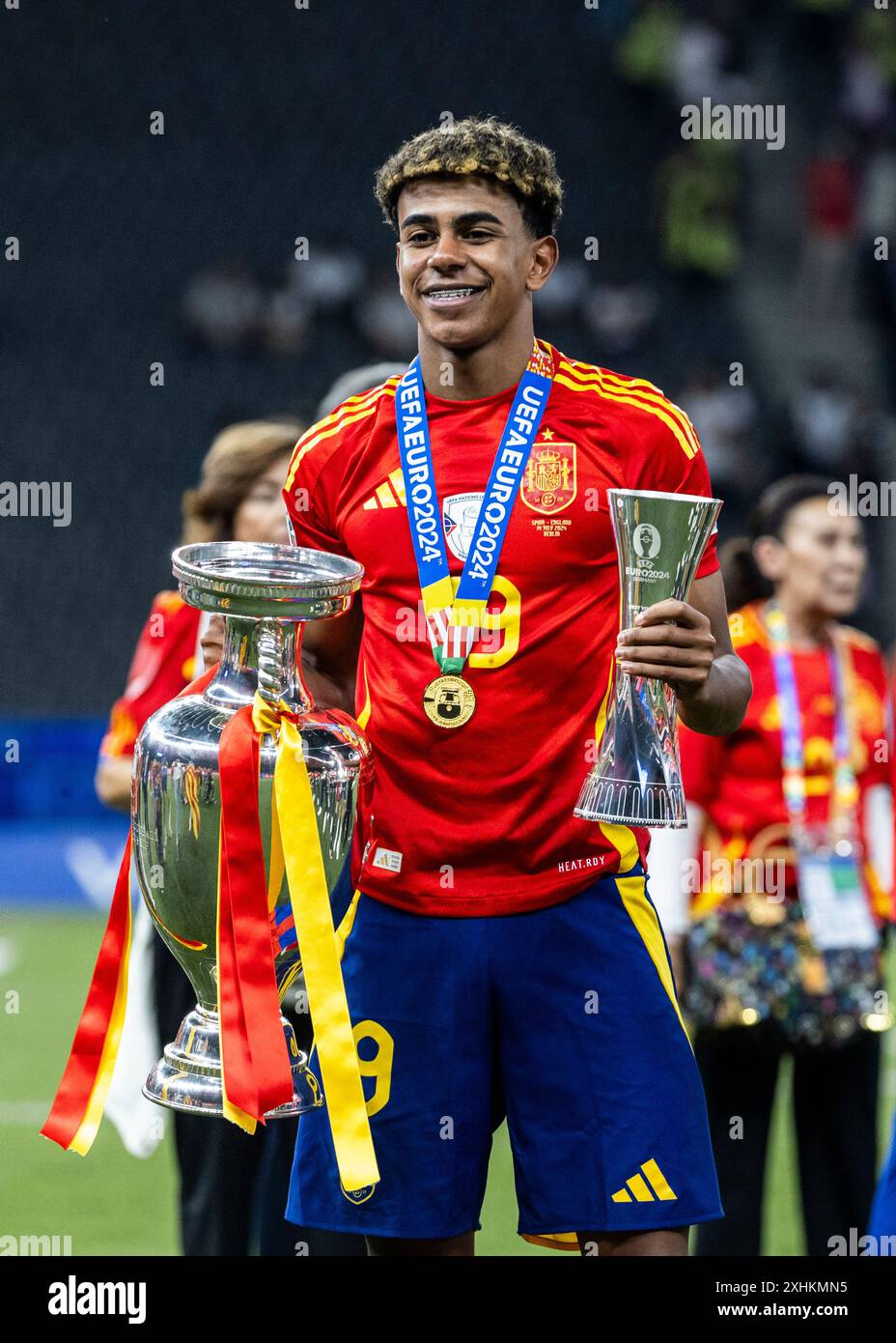 Berlin, Olympiastadion, 14.07.2024: Lamine Yamal of spain wins the