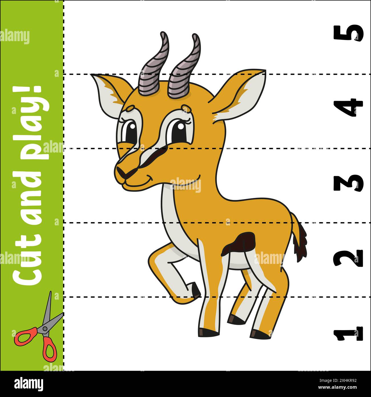 Learning numbers 1-5. Cut and play. Education worksheet. Game for kids ...