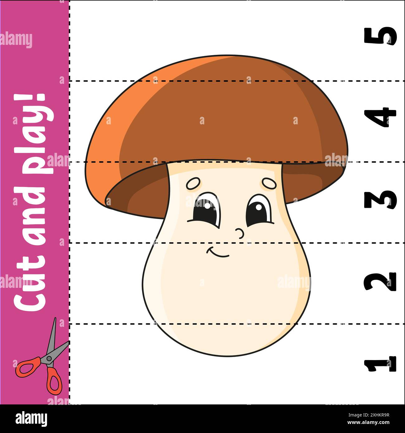 Learning numbers 1-5. Cut and play. Education worksheet. Game for kids ...