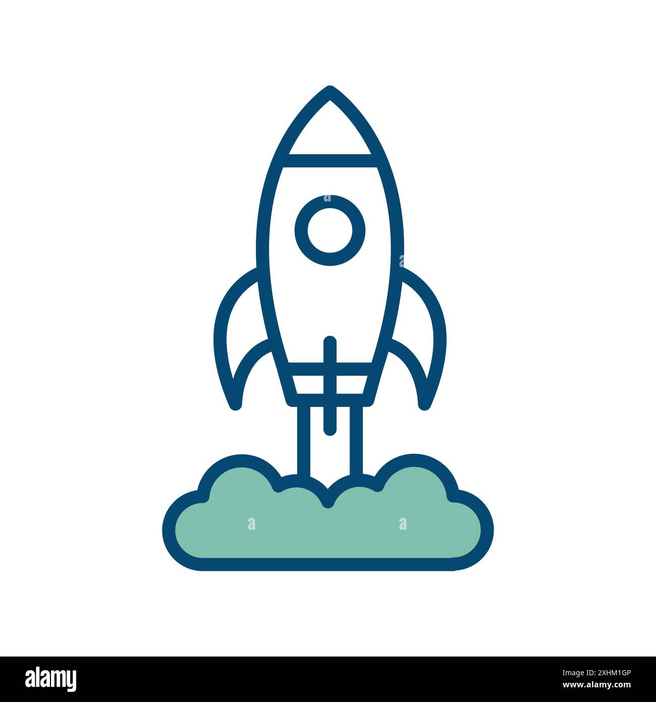rocket icon vector design template in white background Stock Vector