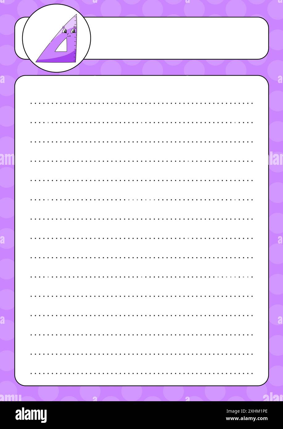 Lined sheet template. Handwriting paper. For diary, planner, checklist ...