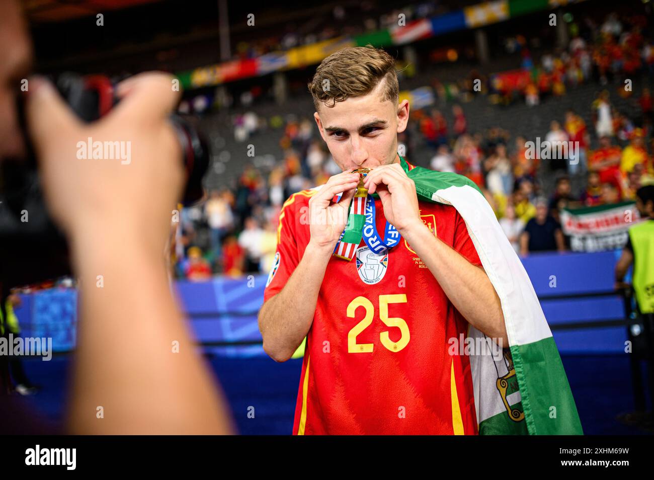 BERLIN, GERMANY 14 JULY, 2024 Fermín Lopez, The football match of