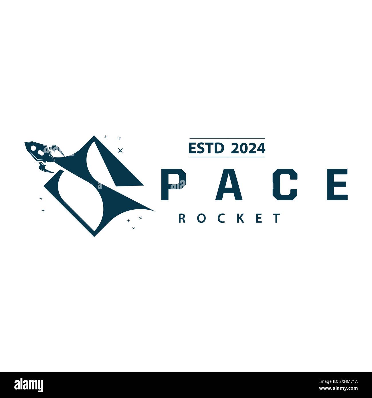 Space exploration vehicle technology space rocket logo design ...