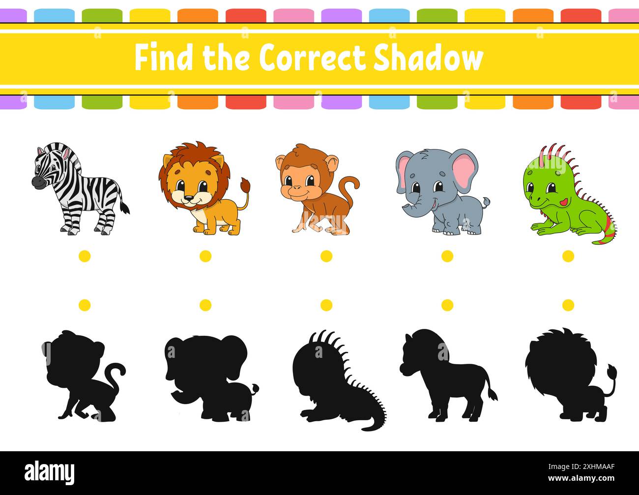 Find the correct shadow. Education developing worksheet. Matching game ...