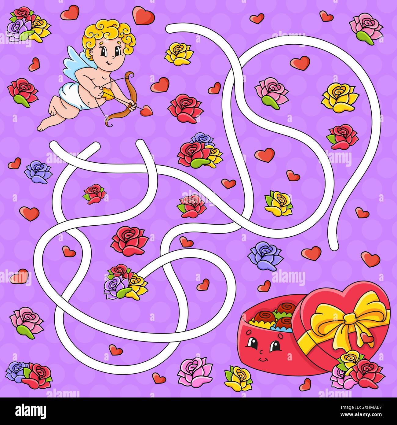 Abstract maze. Game for kids. Funny labyrinth. Activity page. Puzzle ...