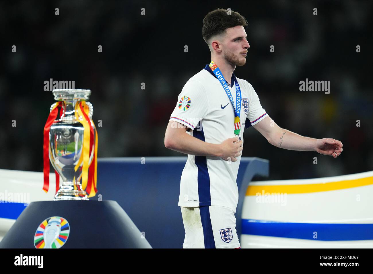 Declan Rice of England during the UEFA Euro 2024 match between Spain ...