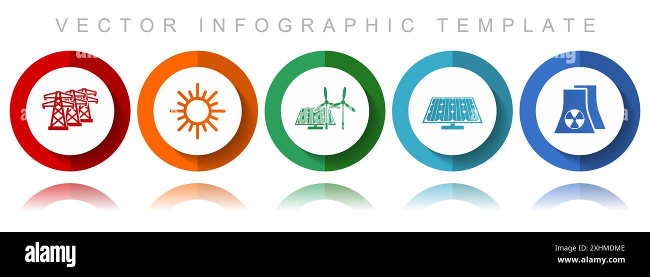 Renewable energy vector icon collection, miscellaneous icons such as ...