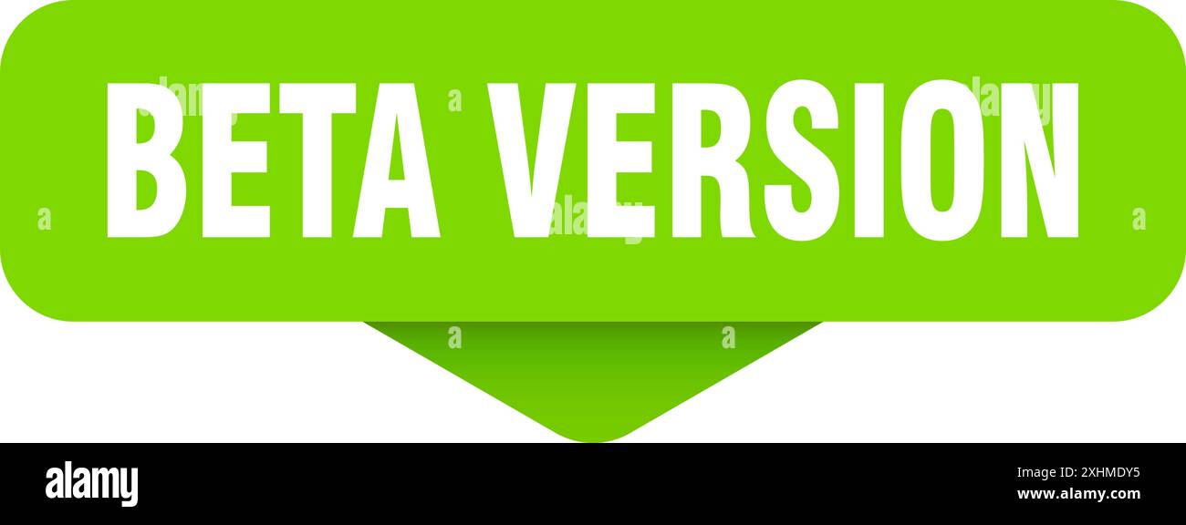 beta version sticker. beta version sign on transparent background. rectangular button Stock Vector