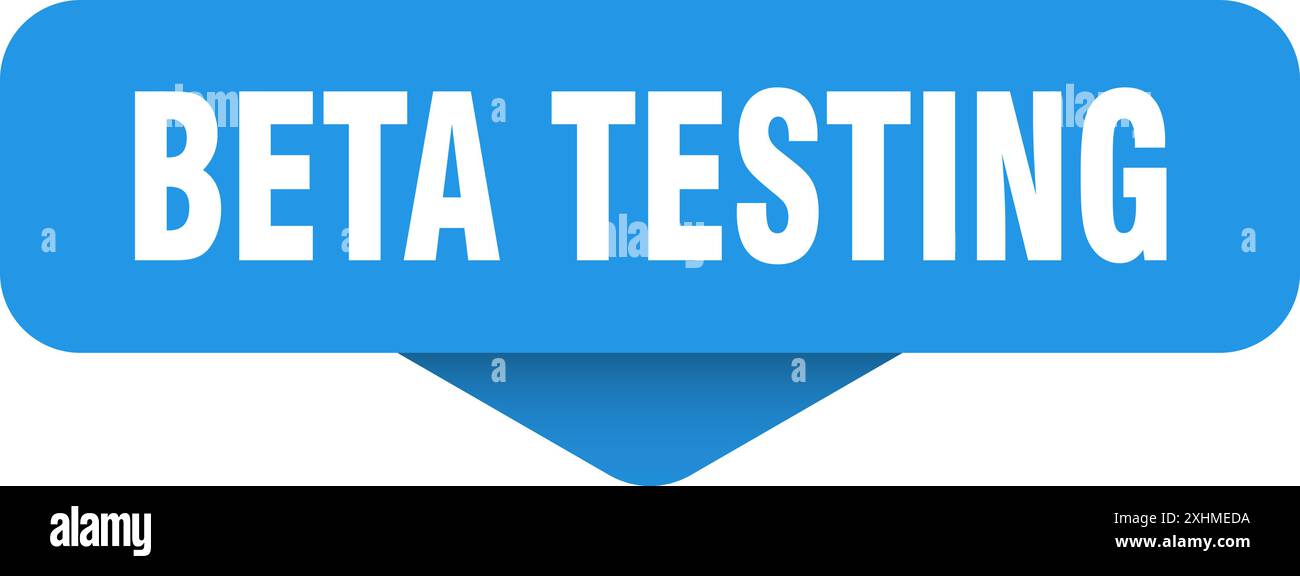 beta testing sticker. beta testing sign on transparent background. rectangular button Stock Vector