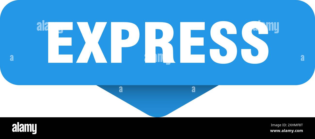 express sticker. express sign on transparent background. rectangular ...