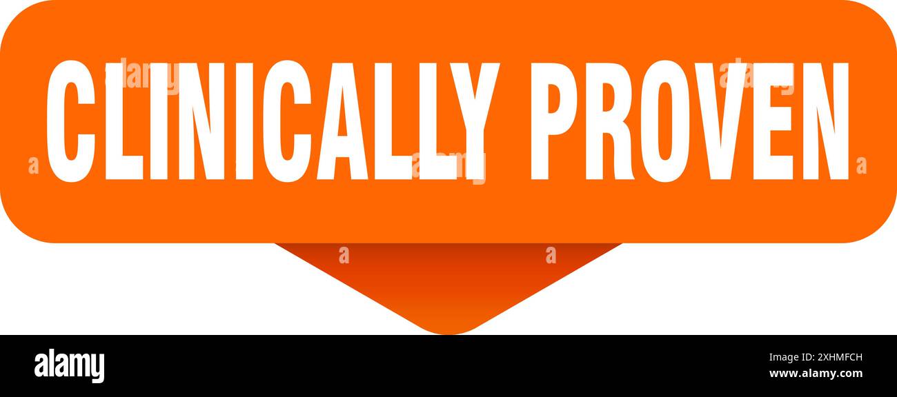 clinically proven sticker. clinically proven sign on transparent background. rectangular button Stock Vector
