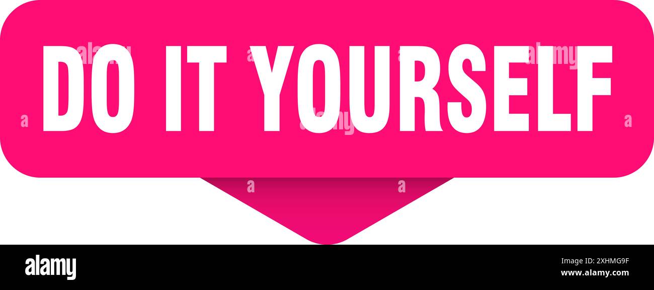 do it yourself sticker. do it yourself sign on transparent background. rectangular button Stock Vector