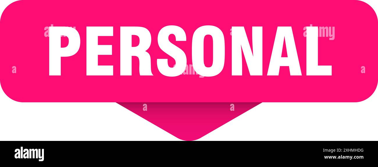 personal sticker. personal sign on transparent background. rectangular ...