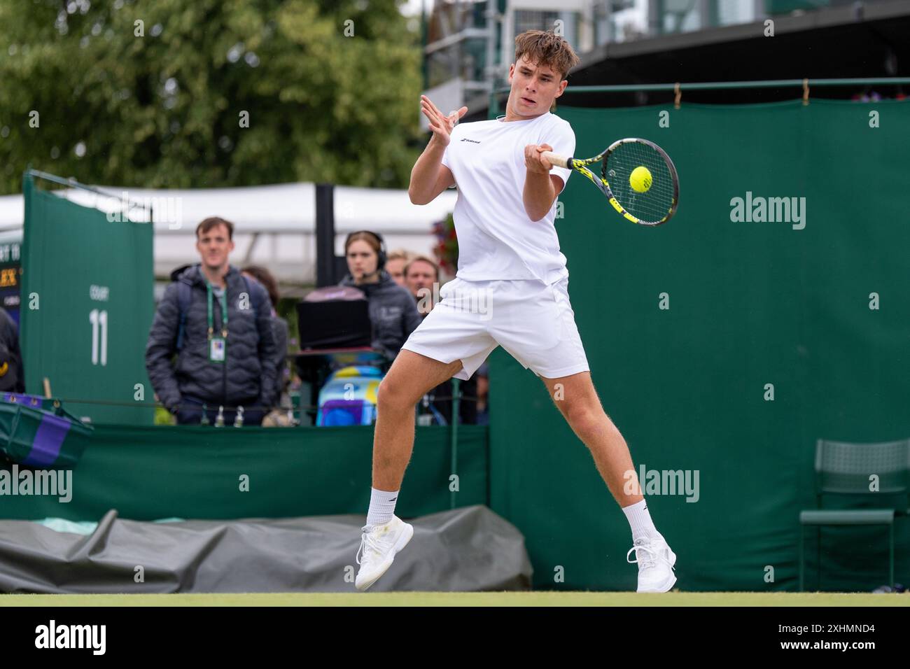 London, UK. 06th July, 2024. LONDON, UNITED KINGDOM - JULY 6: Mees Röttgering of the Netherlands in action on Day 6 of The Championships Wimbledon 2024 at All England Lawn Tennis and Croquet Club on July 6, 2024 in London, United Kingdom. (Photo by Marleen Fouchier/BSR Agency) Credit: BSR Agency/Alamy Live News Stock Photo