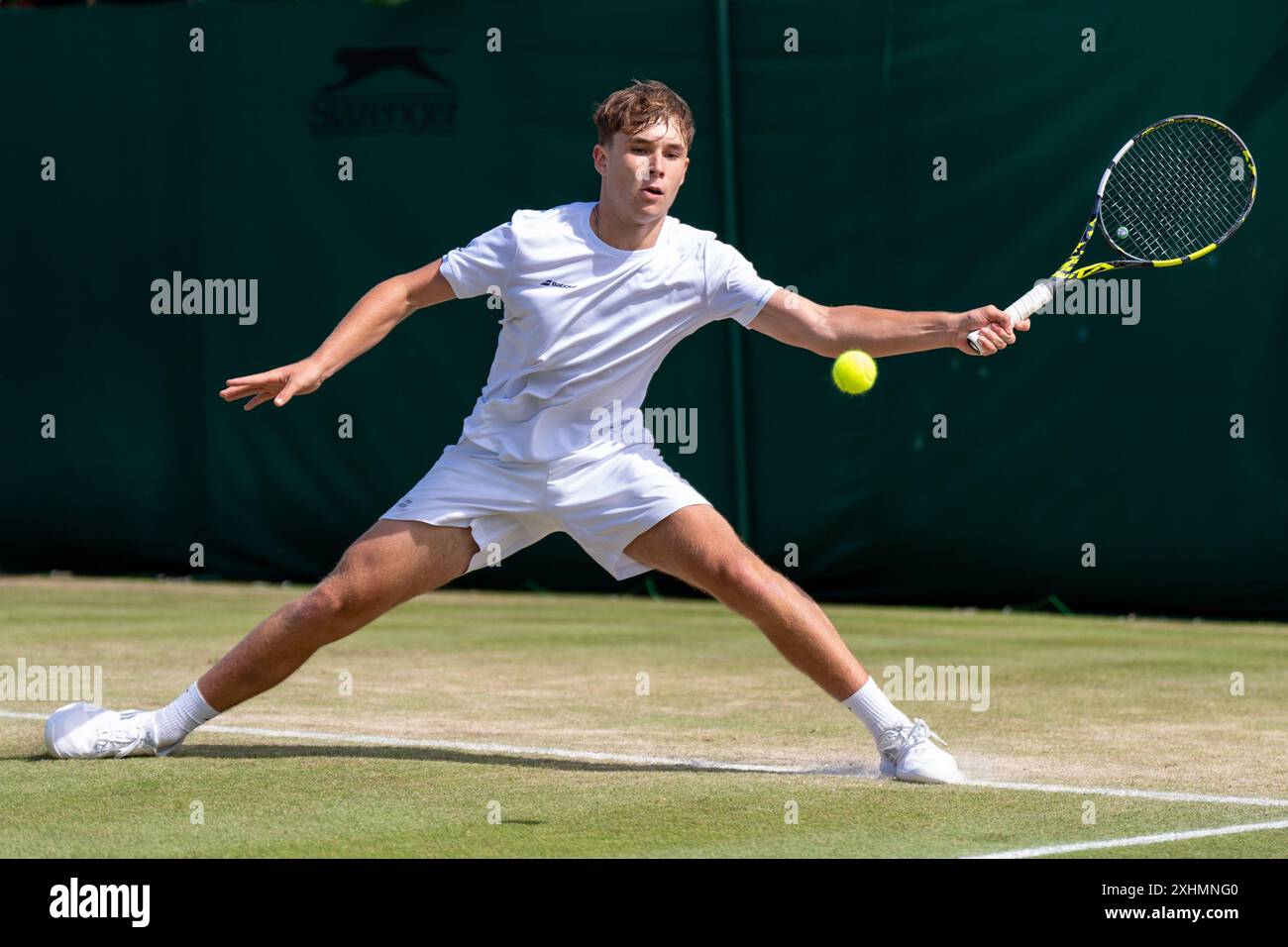 London, UK. 06th July, 2024. LONDON, UNITED KINGDOM - JULY 6: Mees Rottgering of the Netherlands in action on Day 6 of The Championships Wimbledon 2024 at All England Lawn Tennis and Croquet Club on July 6, 2024 in London, United Kingdom. (Photo by Marleen Fouchier/BSR Agency) Credit: BSR Agency/Alamy Live News Stock Photo