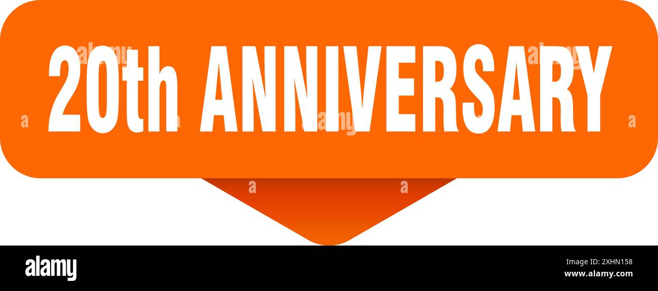 20th Sign 20th anniversary sticker. 20th anniversary sign on transparent ...
