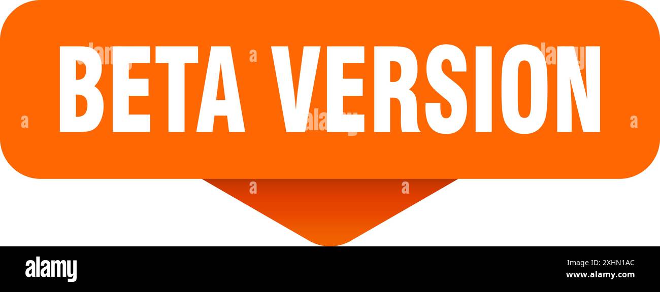 beta version sticker. beta version sign on transparent background. rectangular button Stock Vector