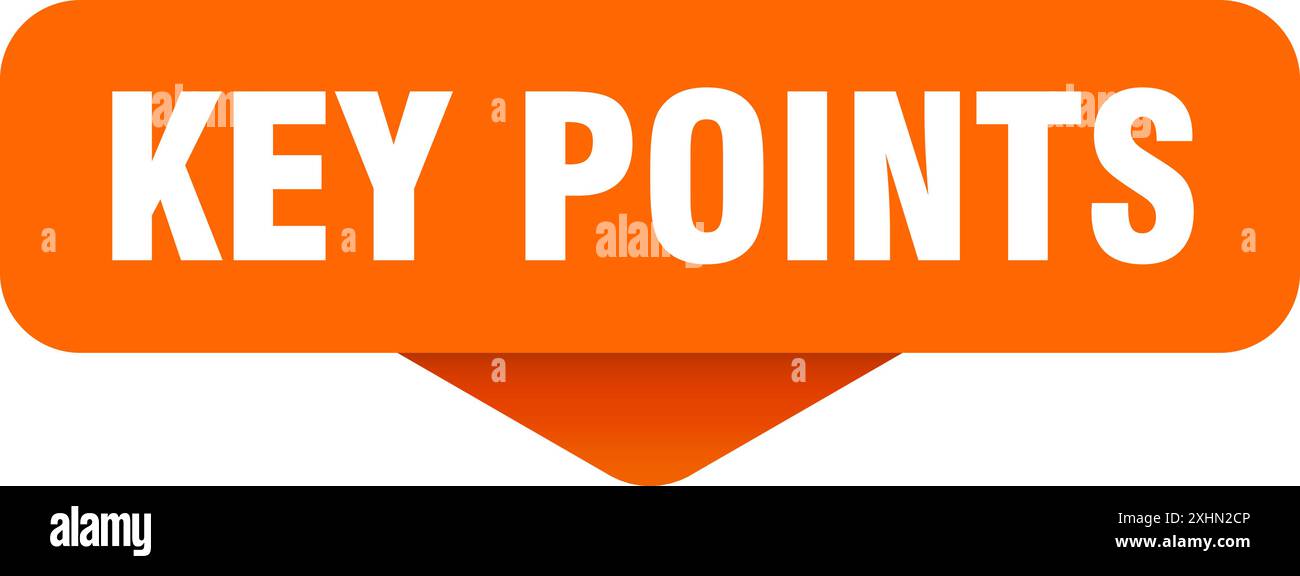 key points sticker. key points sign on transparent background ...