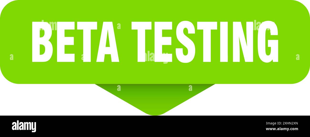 beta testing sticker. beta testing sign on transparent background. rectangular button Stock Vector